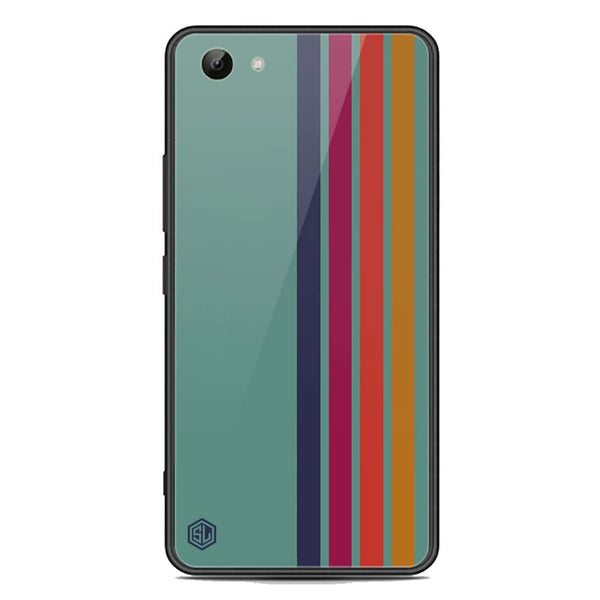 Retro Stripes Series Soft Phone Case - Acrylic Glass Case - Vivo Y83