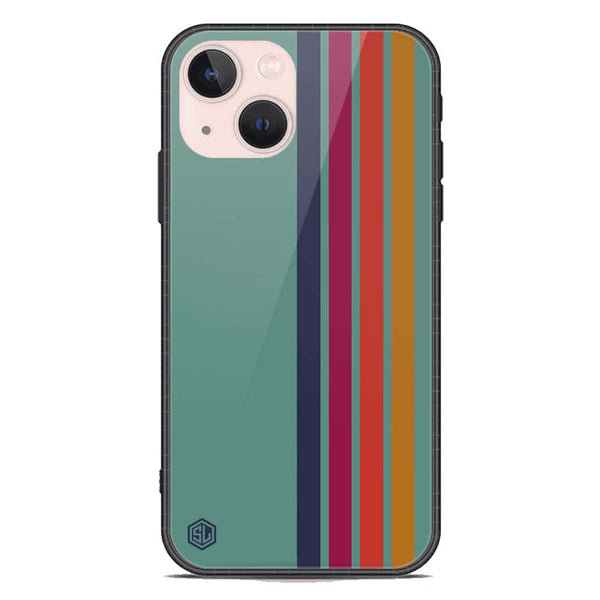 Retro Stripes Series Soft Phone Case - Premium Glass Case - iPhone 14 Plus