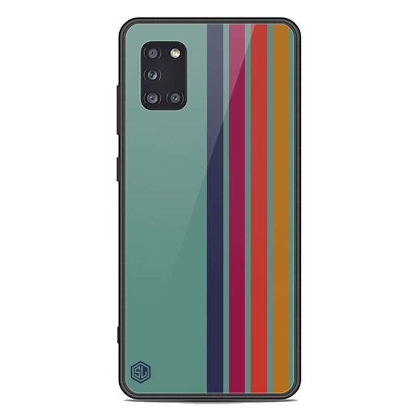 Retro Stripes Series Soft Phone Case - Premium Glass Case - Samsung Galaxy A31