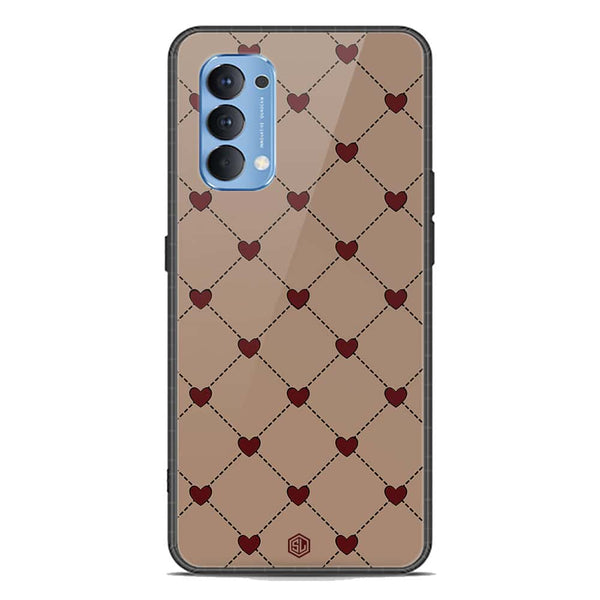 Trending Designs Series Soft Phone Case - Premium Glass Case - Oppo Reno 4