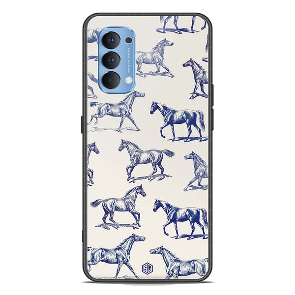 Trending Designs Series Soft Phone Case - Premium Glass Case - Oppo Reno 4