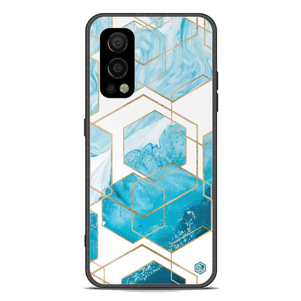 Stylish Marble Series Soft Phone Case - Premium Glass Case - Design 1 - OnePlus Nord 2