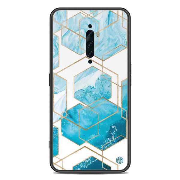 Stylish Marble Series Soft Phone Case - Premium Glass Case - Design 1 - Oppo Reno 2Z