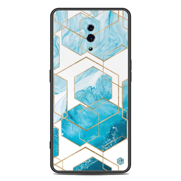 Stylish Marble Series Soft Phone Case - Premium Glass Case - Design 1 - Oppo Reno