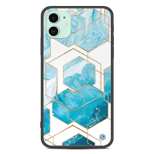 Stylish Marble Series Soft Phone Case - Premium Glass Case - Design 1 - iPhone 11