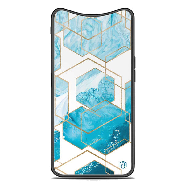 Stylish Marble Series Soft Phone Case - Premium Glass Case - Design 1 - Oppo Find X