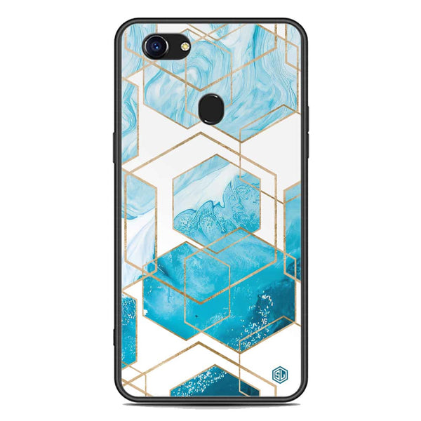 Stylish Marble Series Soft Phone Case - Premium Glass Case - Design 1 - Oppo F5