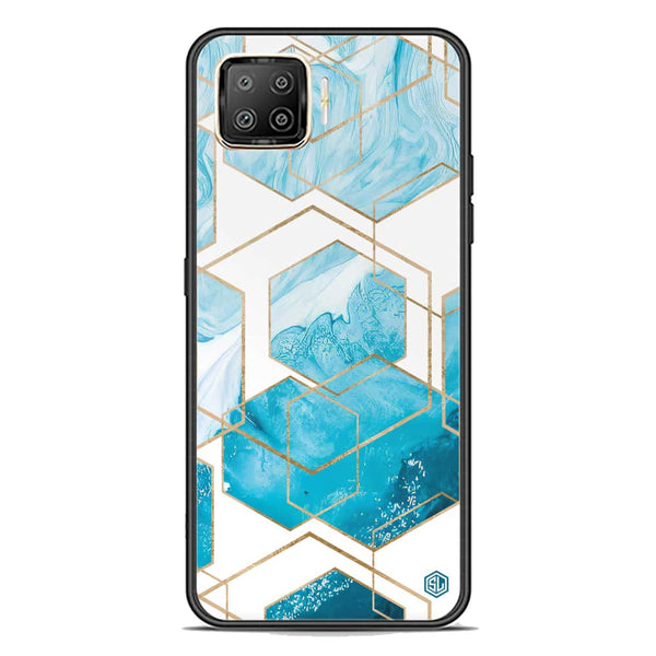 Stylish Marble Series Soft Phone Case - Premium Glass Case - Design 1 - Oppo A93