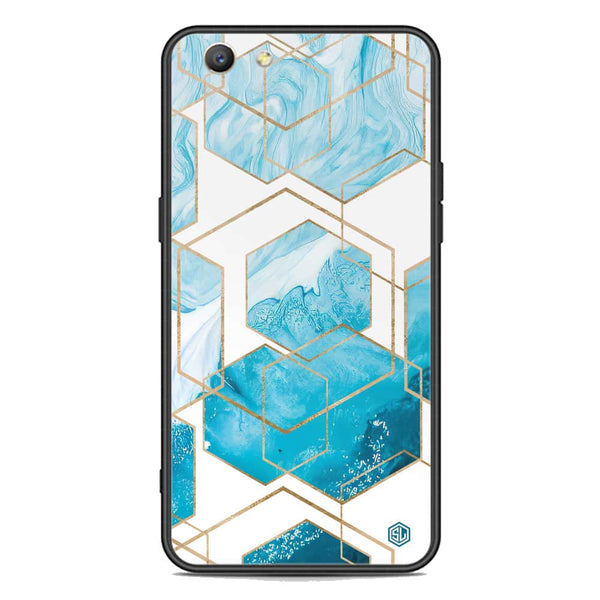 Stylish Marble Series Soft Phone Case - Premium Glass Case - Design 1 - Oppo A59