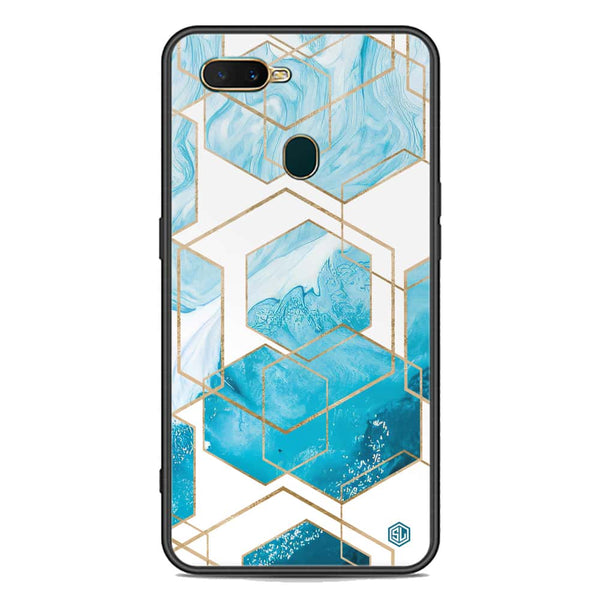 Stylish Marble Series Soft Phone Case - Premium Glass Case - Design 1 - Oppo A12s