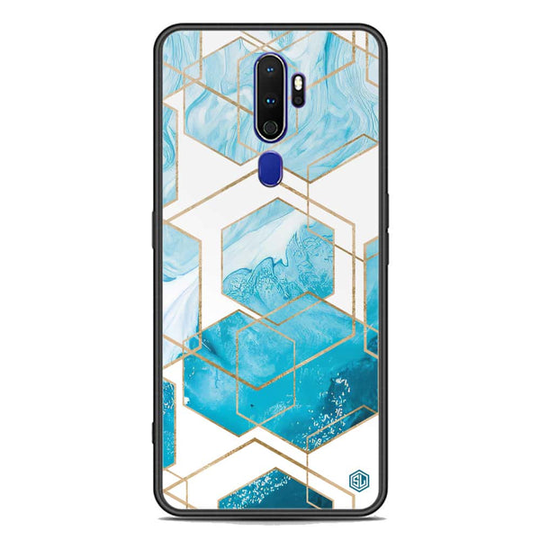 Stylish Marble Series Soft Phone Case - Premium Glass Case - Design 1 - Oppo A9 2020