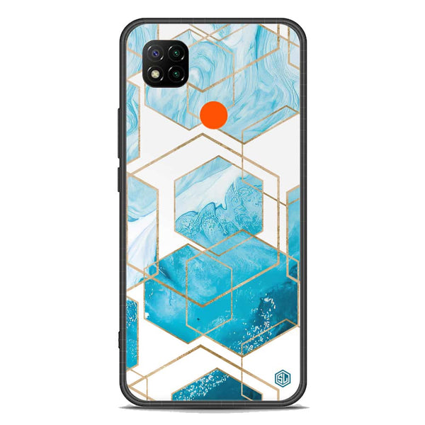 Stylish Marble Series Soft Phone Case - Premium Glass Case - Design 1 - Xiaomi Redmi 9C