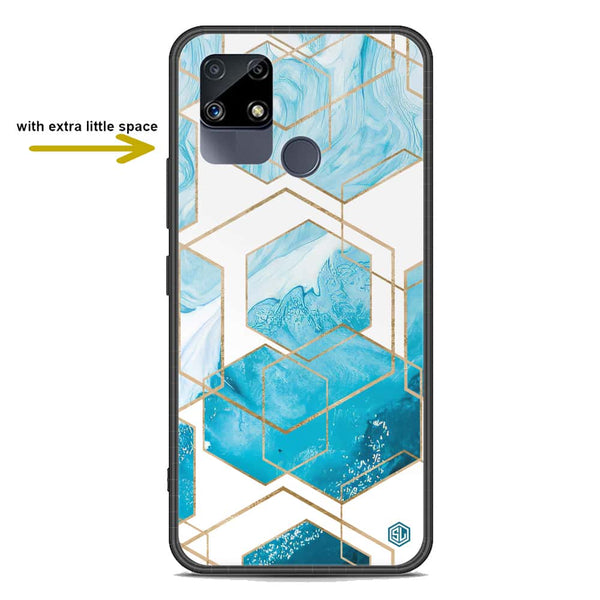 Stylish Marble Series Soft Phone Case - Premium Glass Case - Design 1 - Realme Narzo 20