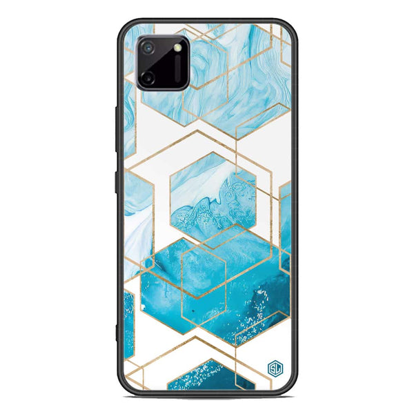 Stylish Marble Series Soft Phone Case - Premium Glass Case - Design 1 - Realme C11 2021