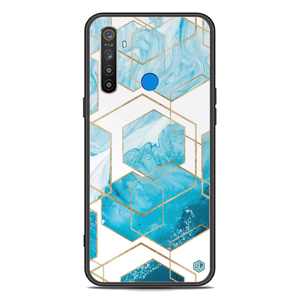 Stylish Marble Series Soft Phone Case - Premium Glass Case - Design 1 - Realme 6i