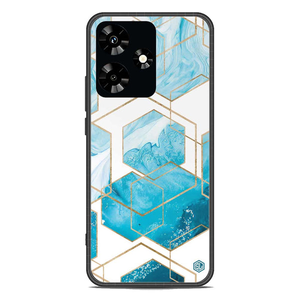 Stylish Marble Series Soft Phone Case - Premium Glass Case - Design 1 - Infinix Hot 30