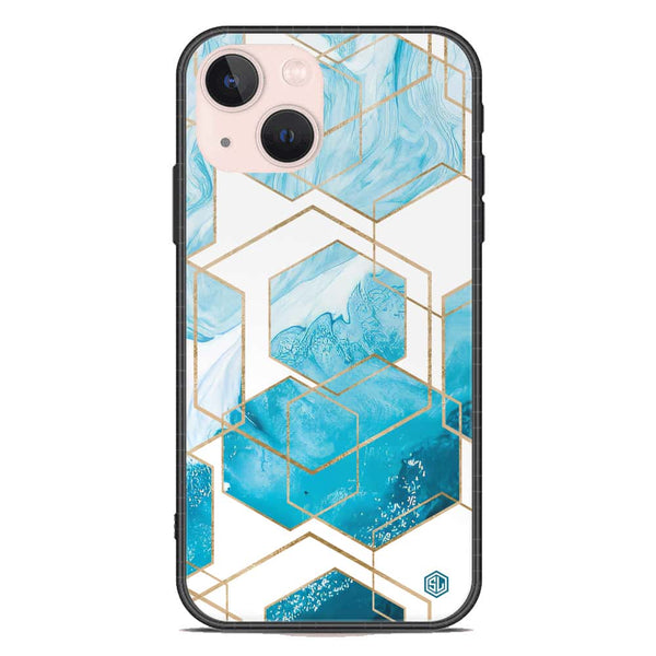 Stylish Marble Series Soft Phone Case - Premium Glass Case - Design 1 - iPhone 14 Plus