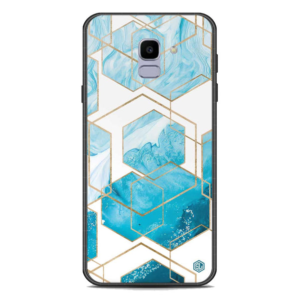 Stylish Marble Series Soft Phone Case - Premium Glass Case - Design 1 - Samsung Galaxy J6 2018