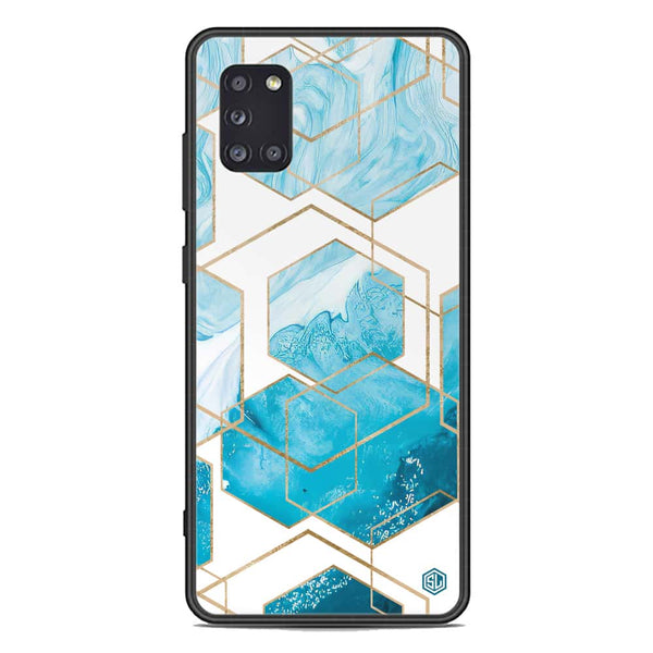 Stylish Marble Series Soft Phone Case - Premium Glass Case - Design 1 - Samsung Galaxy A31