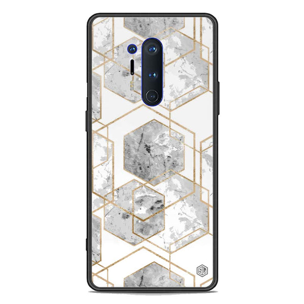 Stylish Marble Series Soft Phone Case - Premium Glass Case - Design 2 - OnePlus 8 Pro