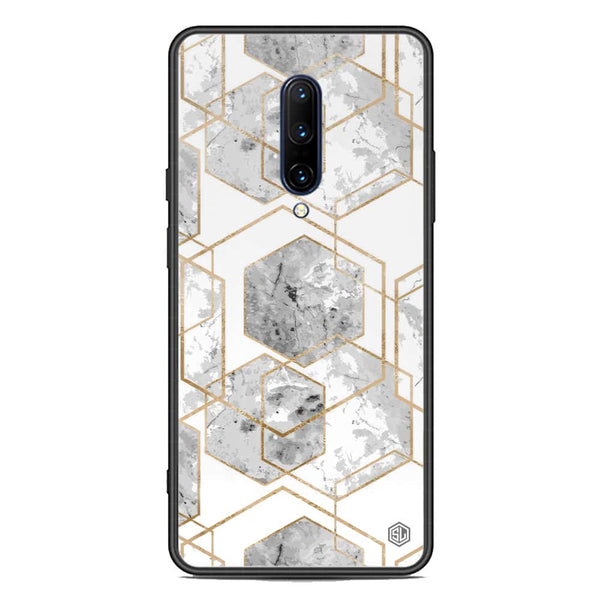 Stylish Marble Series Soft Phone Case - Premium Glass Case - Design 2 - OnePlus 7 Pro