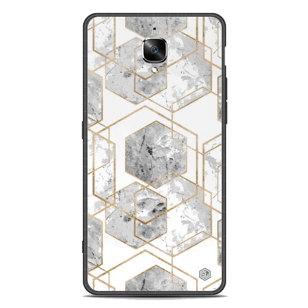 Stylish Marble Series Soft Phone Case - Premium Glass Case - Design 2 - OnePlus 3