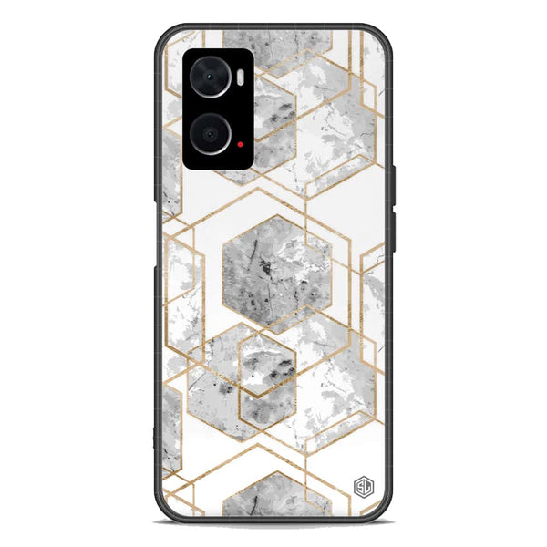 Stylish Marble Series Soft Phone Case - Premium Glass Case - Design 2 - Oppo K10 5G