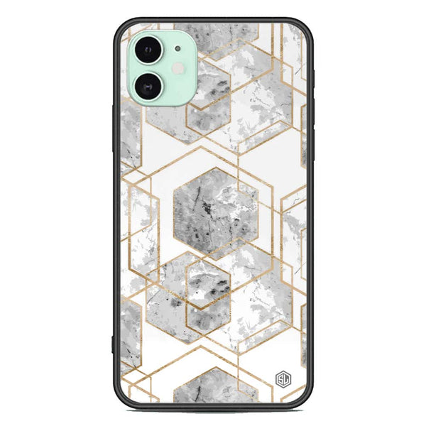 Stylish Marble Series Soft Phone Case - Premium Glass Case - Design 2 - iPhone 11