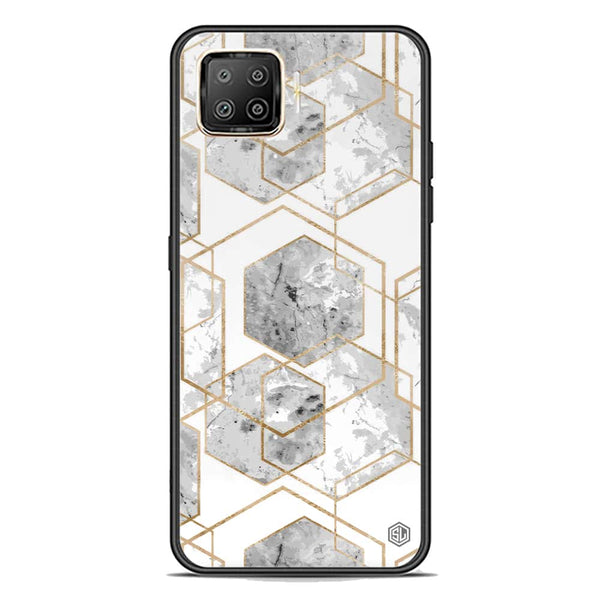 Stylish Marble Series Soft Phone Case - Premium Glass Case - Design 2 - Oppo A93