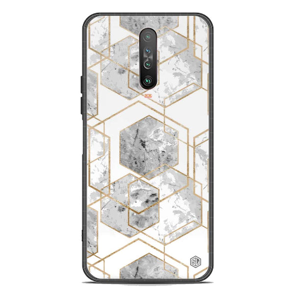 Stylish Marble Series Soft Phone Case - Premium Glass Case - Design 2 - Xiaomi Poco X2