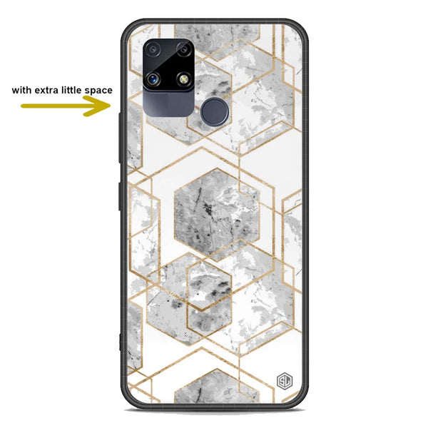 Stylish Marble Series Soft Phone Case - Premium Glass Case - Design 2 - Realme Narzo 20