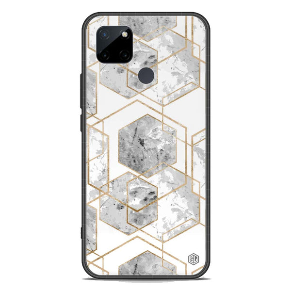 Stylish Marble Series Soft Phone Case - Premium Glass Case - Design 2 - Realme C25Y