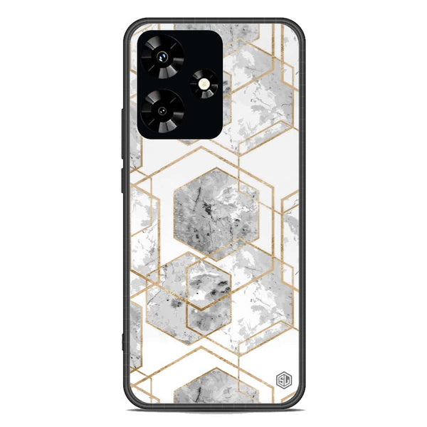 Stylish Marble Series Soft Phone Case - Premium Glass Case - Design 2 - Infinix Hot 30