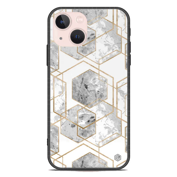 Stylish Marble Series Soft Phone Case - Premium Glass Case - Design 2 - iPhone 14 Plus