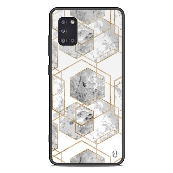 Stylish Marble Series Soft Phone Case - Premium Glass Case - Design 2 - Samsung Galaxy A31