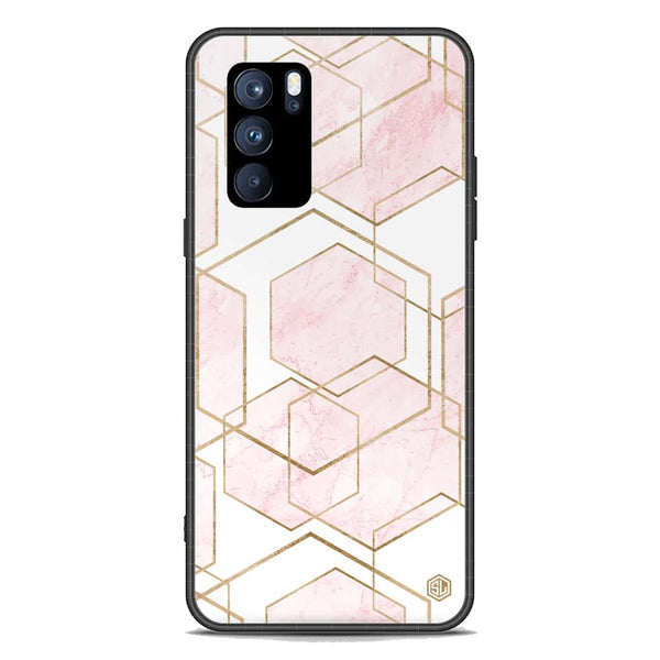 Stylish Marble Series Soft Phone Case - Premium Glass Case - Design 3 - Oppo Reno 6 Pro 5G