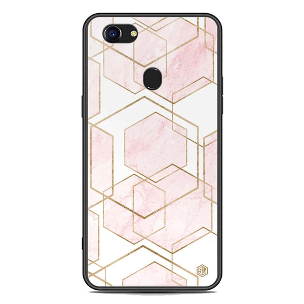 Stylish Marble Series Soft Phone Case - Premium Glass Case - Design 3 - Oppo F5