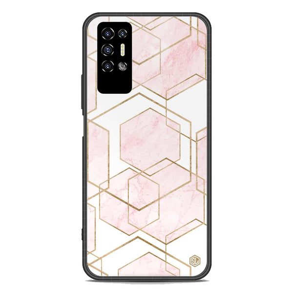 Stylish Marble Series Soft Phone Case - Premium Glass Case - Design 3 - Tecno Pova 2