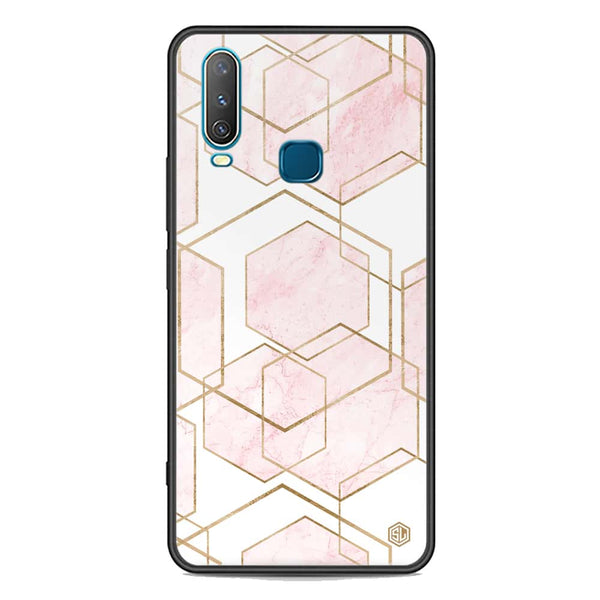 Stylish Marble Series Soft Phone Case - Premium Glass Case - Design 3 - Vivo Y17