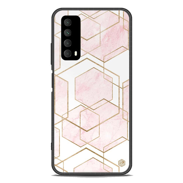 Stylish Marble Series Soft Phone Case - Premium Glass Case - Design 3 - Huawei Y7a