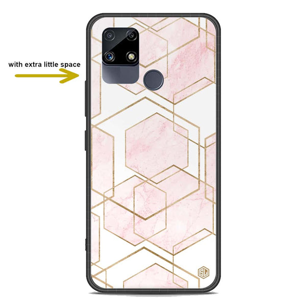 Stylish Marble Series Soft Phone Case - Premium Glass Case - Design 3 - Realme Narzo 20