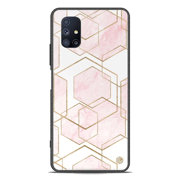 Stylish Marble Series Soft Phone Case - Premium Glass Case - Design 3 - Samsung Galaxy M51