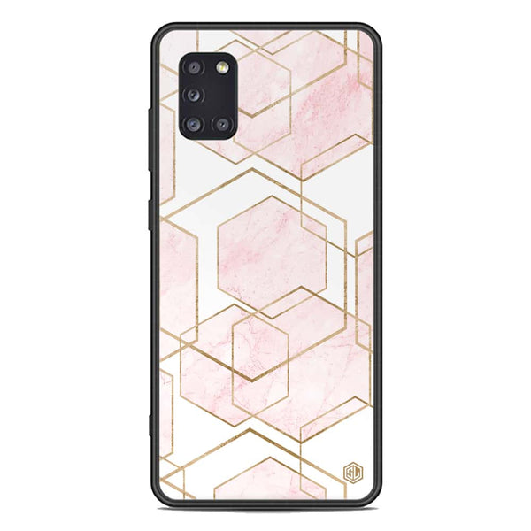 Stylish Marble Series Soft Phone Case - Premium Glass Case - Design 3 - Samsung Galaxy A31