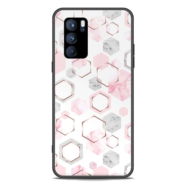 Stylish Marble Series Soft Phone Case - Premium Glass Case - Design 4 - Oppo Reno 6 Pro 5G