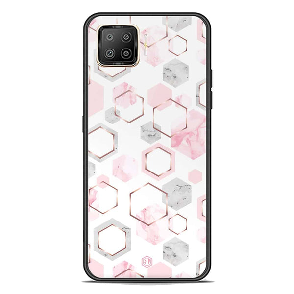 Stylish Marble Series Soft Phone Case - Premium Glass Case - Design 4 - Oppo A93