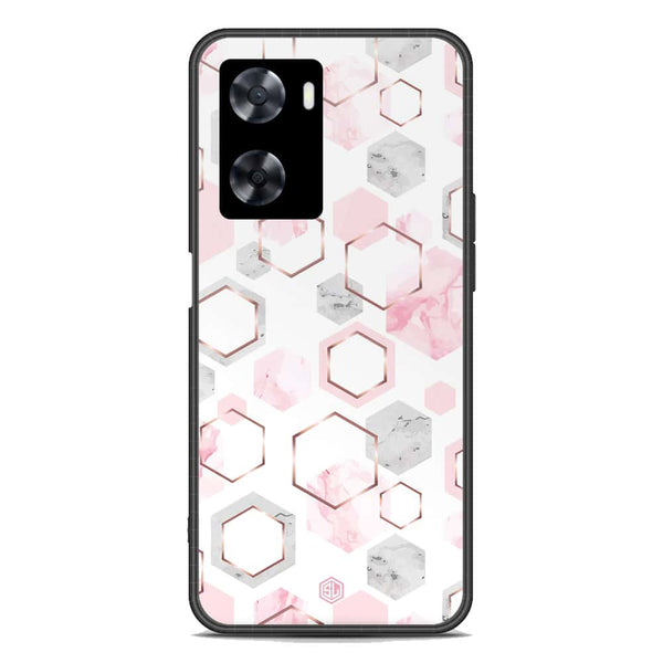 Stylish Marble Series Soft Phone Case - Premium Glass Case - Design 4 - Oppo A57 4G 2022