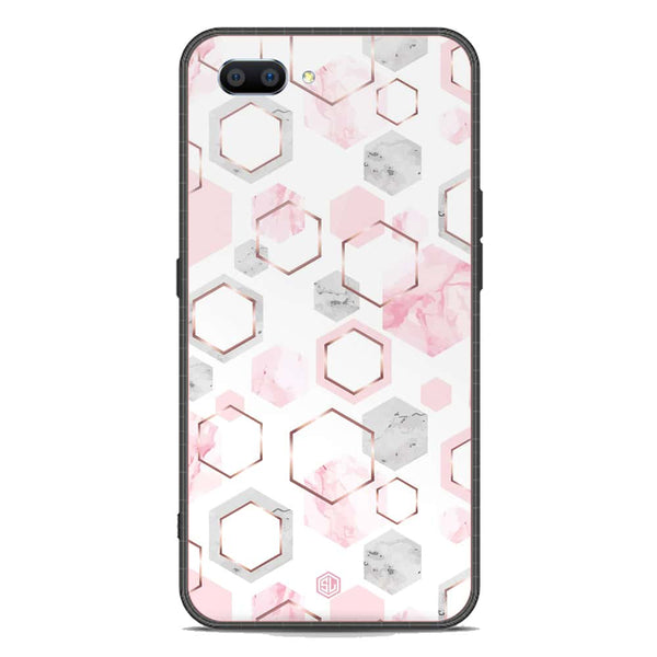 Stylish Marble Series Soft Phone Case - Premium Glass Case - Design 4 - Oppo A3s