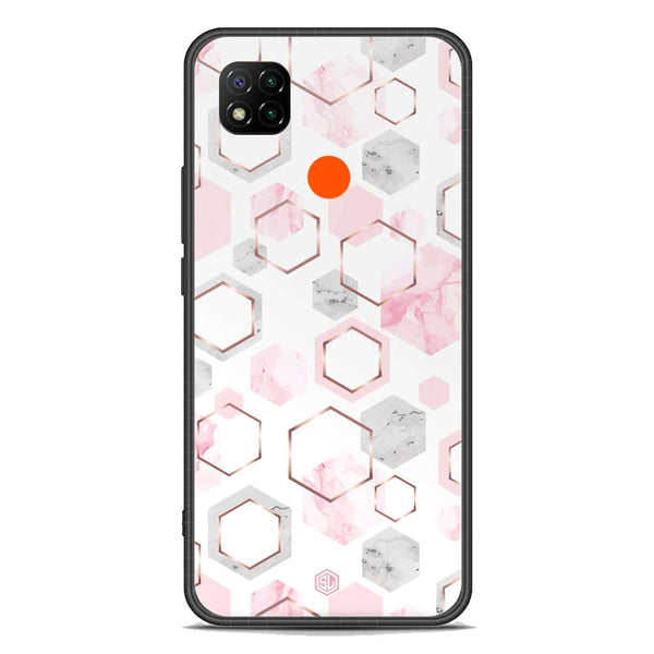 Stylish Marble Series Soft Phone Case - Premium Glass Case - Design 4 - Xiaomi Redmi 9C