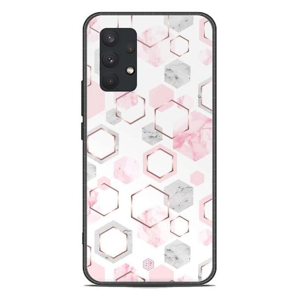 Stylish Marble Series Soft Phone Case - Premium Glass Case - Design 4 - Samsung Galaxy A32