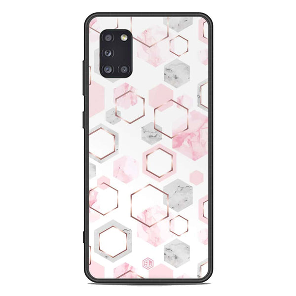 Stylish Marble Series Soft Phone Case - Premium Glass Case - Design 4 - Samsung Galaxy A31